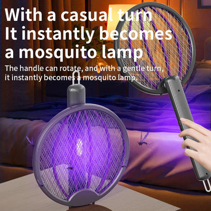 3-in-1 Foldable Electric Mosquito Swatter