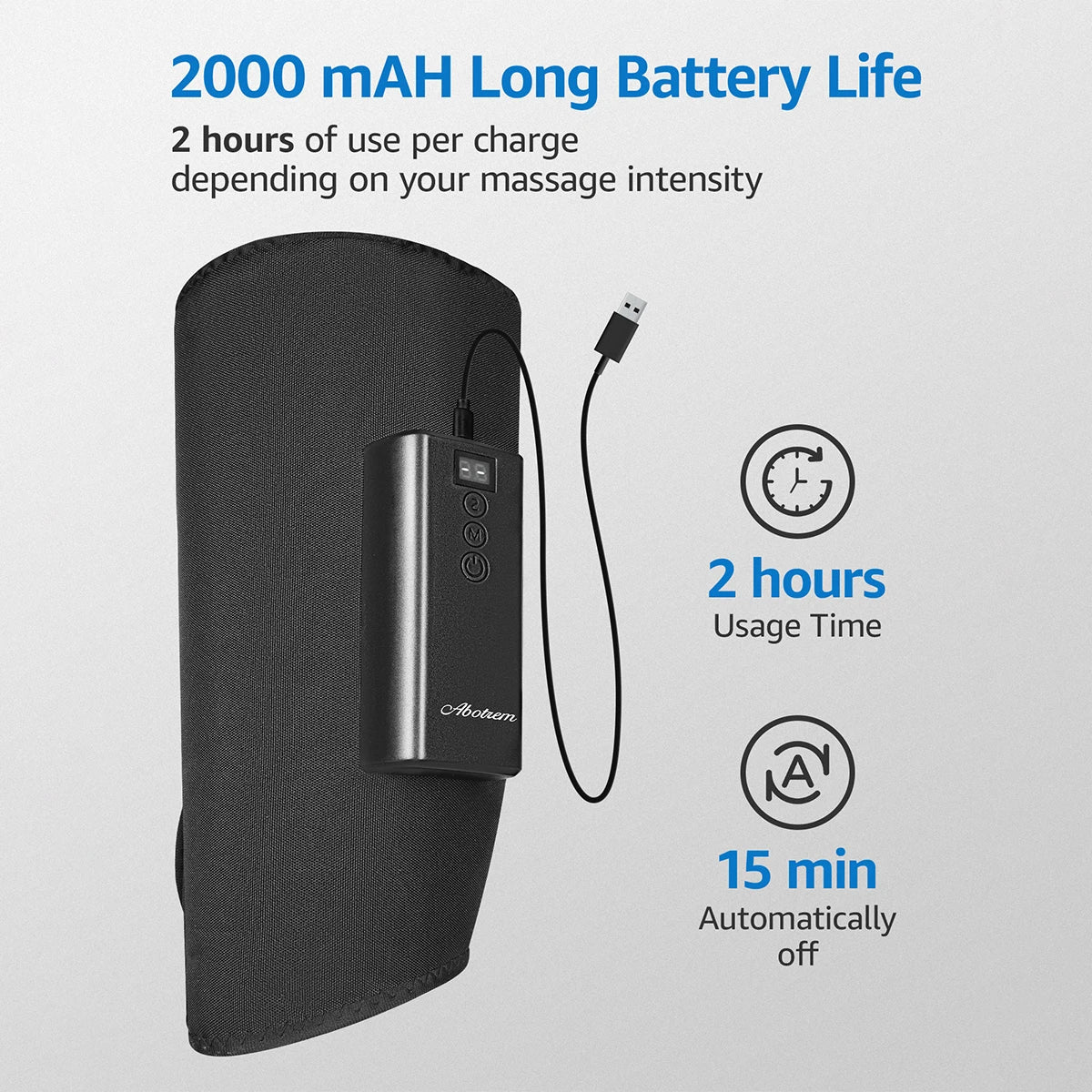 Heated calf pressure massager