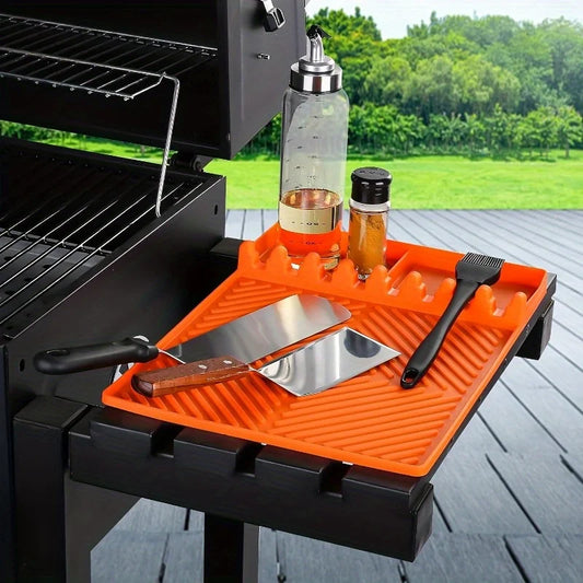 Grill Mat with Side Shelf