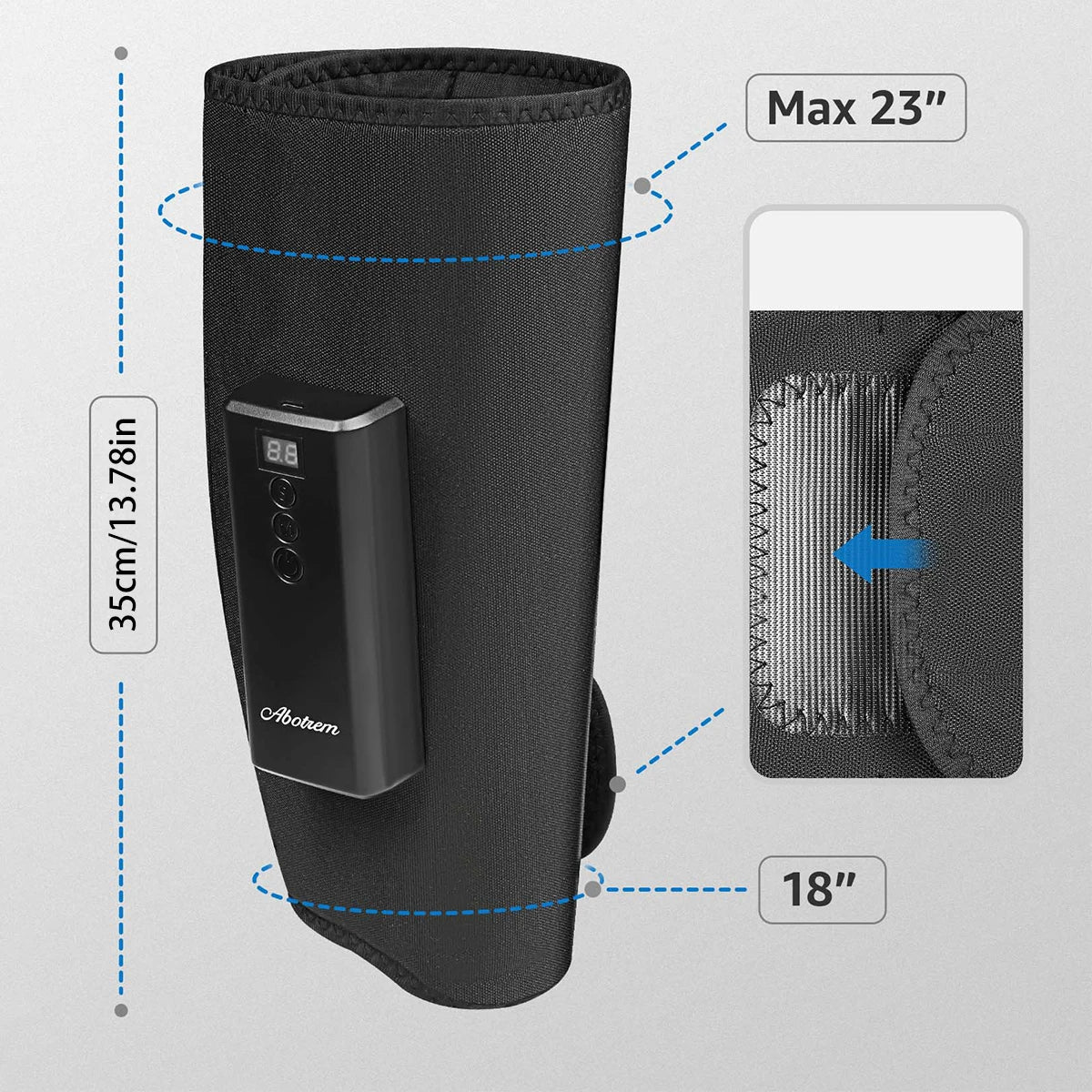 Heated calf pressure massager