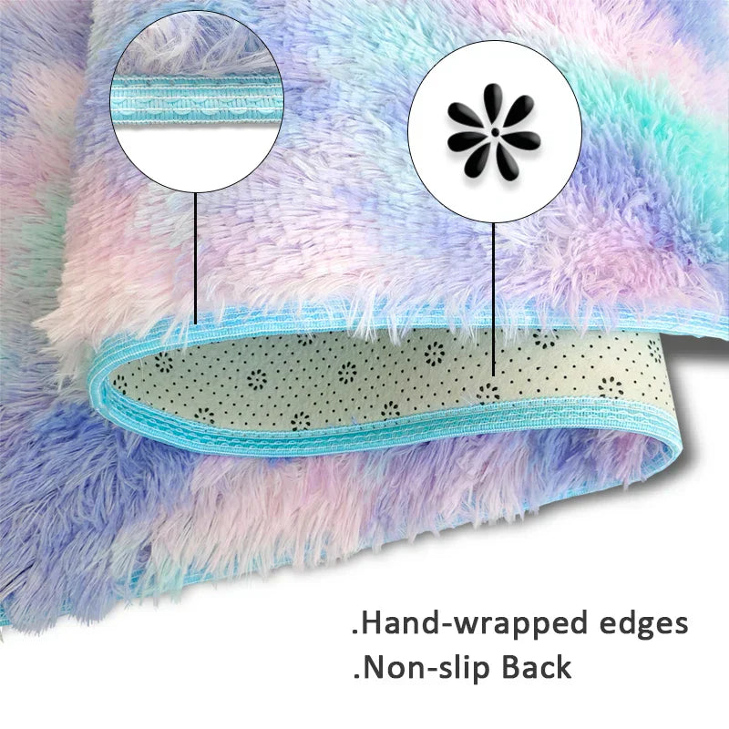 Rainbow Fluffy Carpet