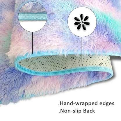 Rainbow Fluffy Carpet