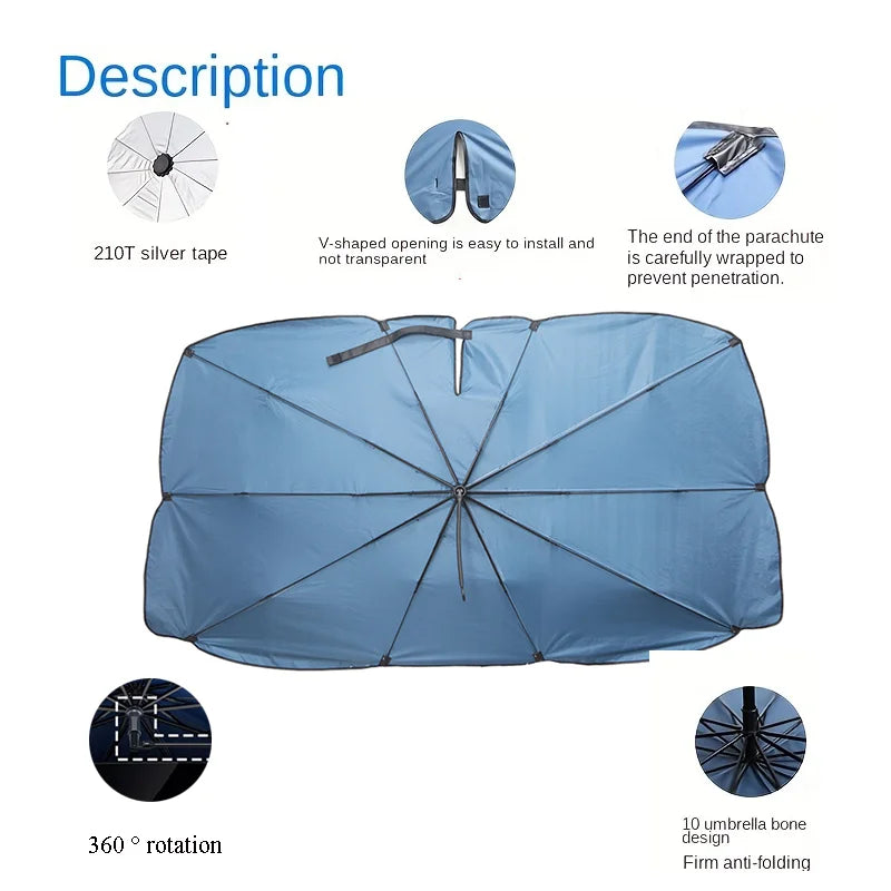 360°Rotation Bendable Handle Car shade