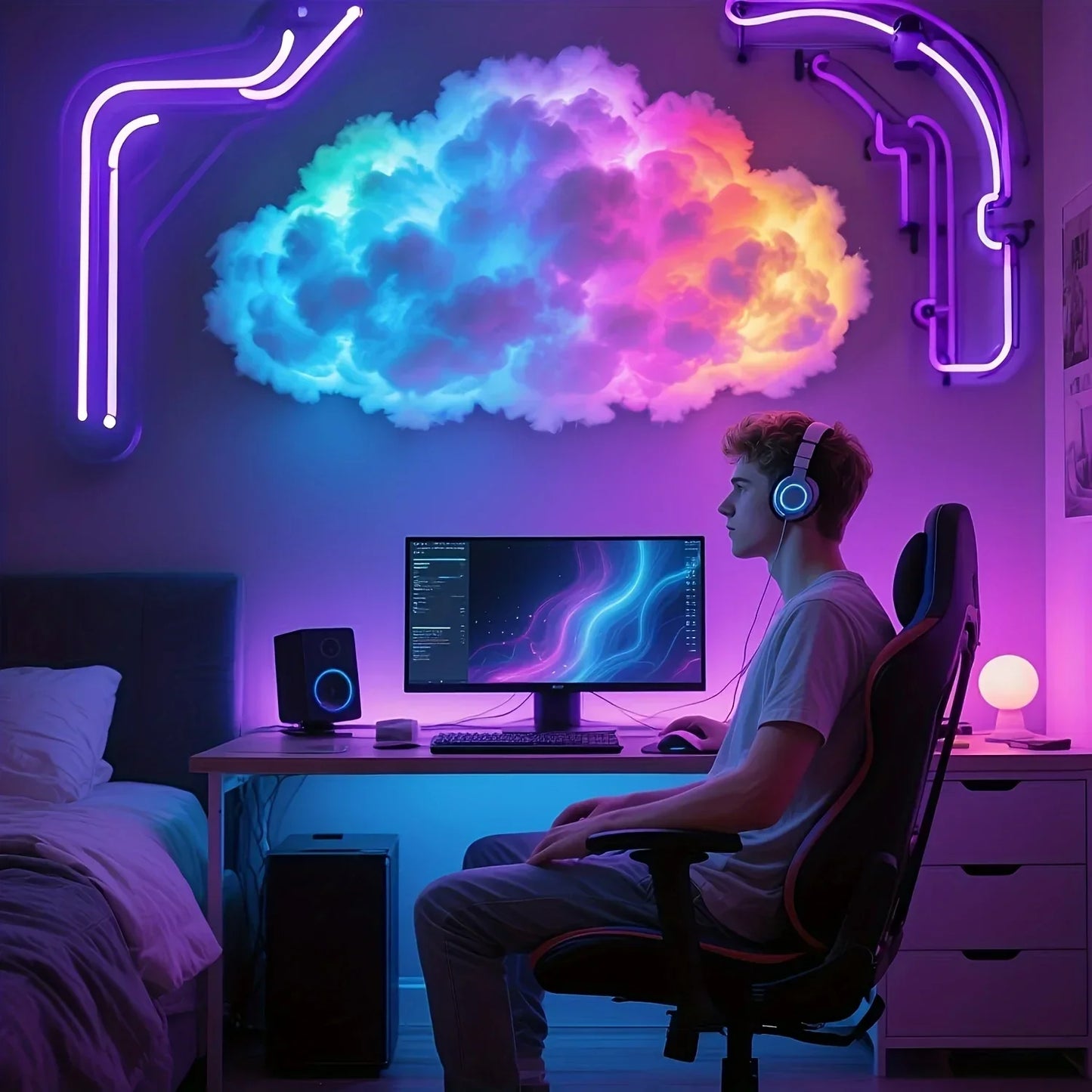 3D Thunder Cloud LED Ambient Light