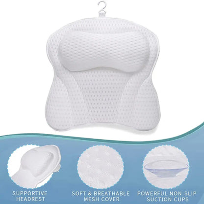 Luxury Bathtub Pillow with Suction Cups