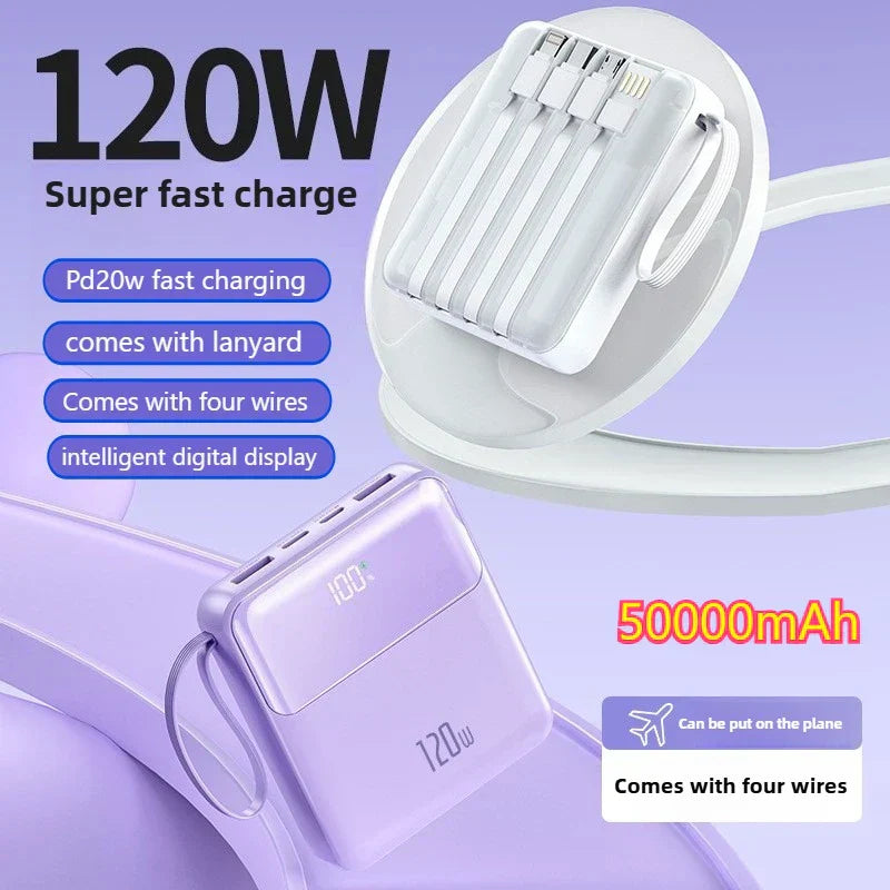 Portable 120W Fast Charging Power Bank