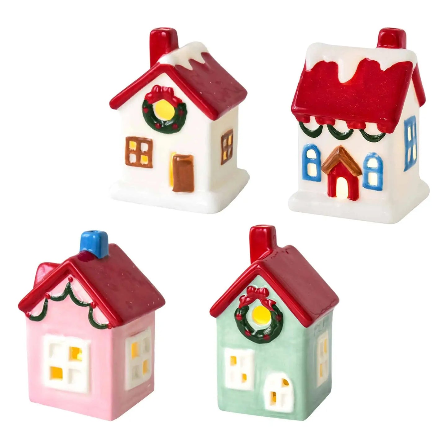 Ceramic Christmas Village House Decoration
