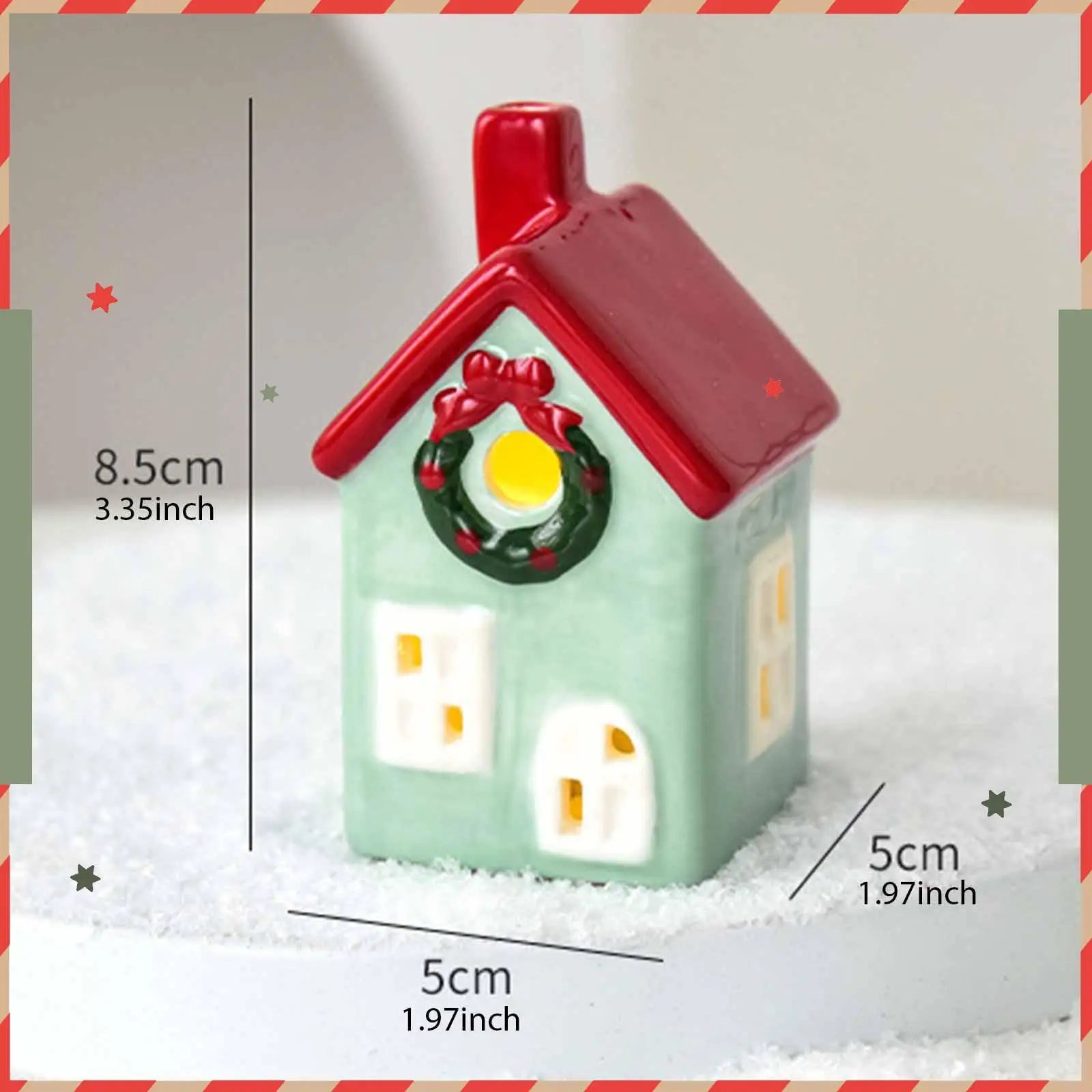 Ceramic Christmas Village House Decoration