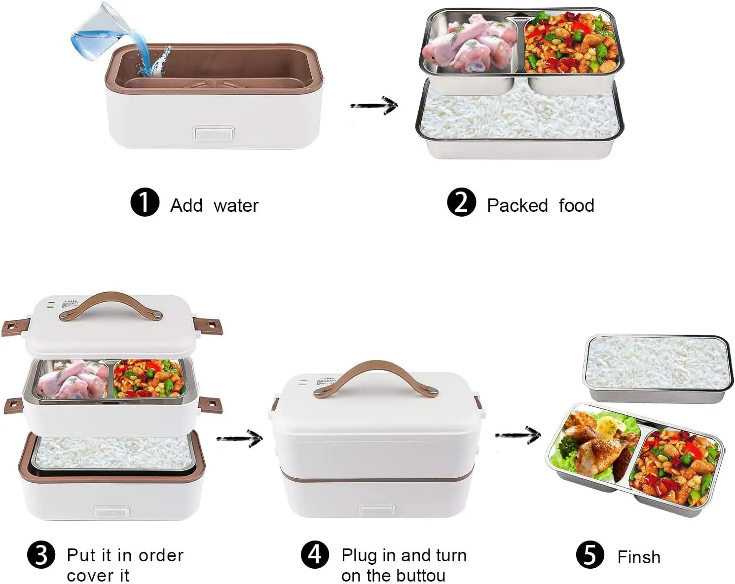 Self Cooking Electric  lunch box