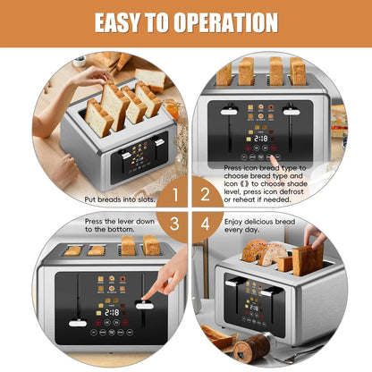4 Slice Touchscreen Bread Toaster