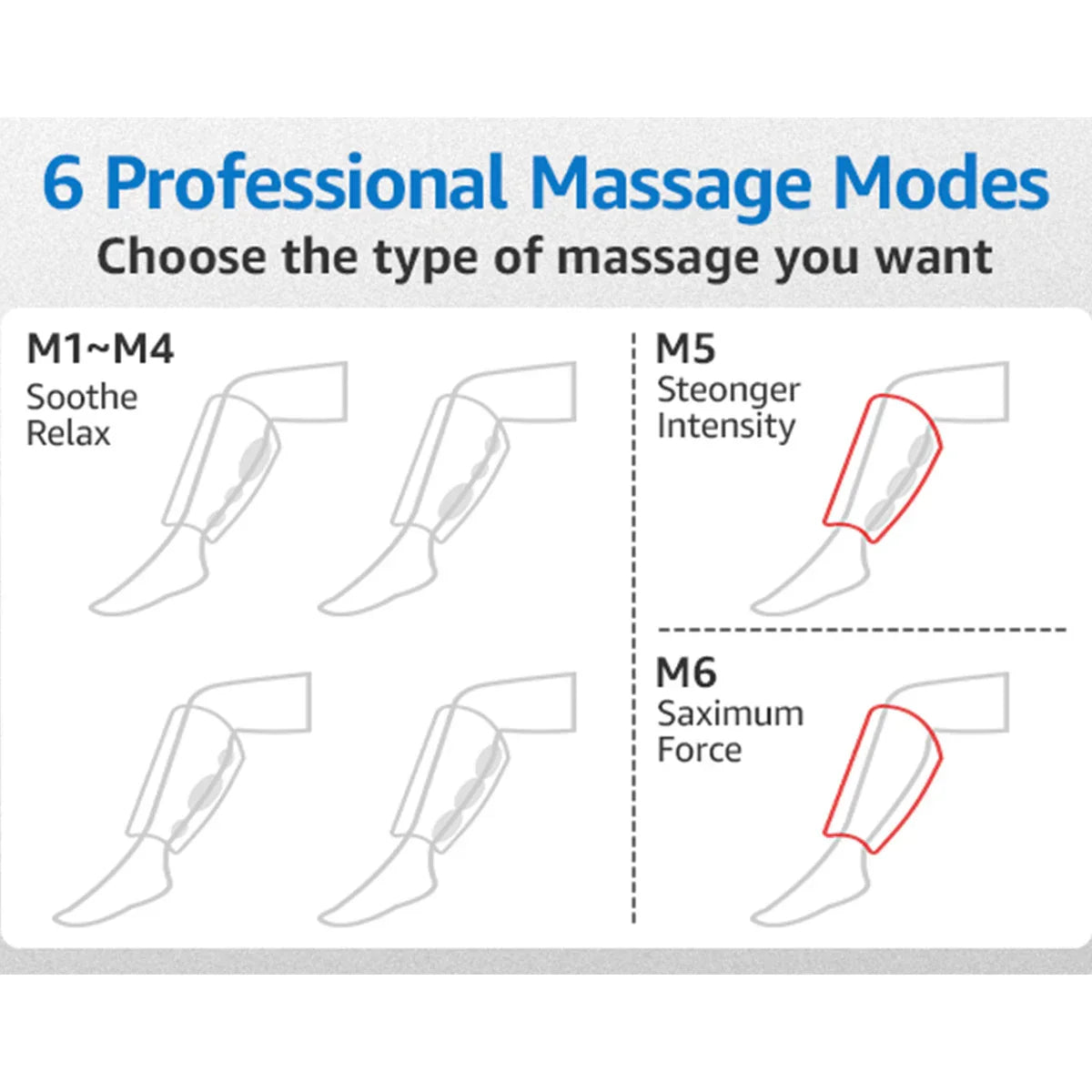 Heated calf pressure massager