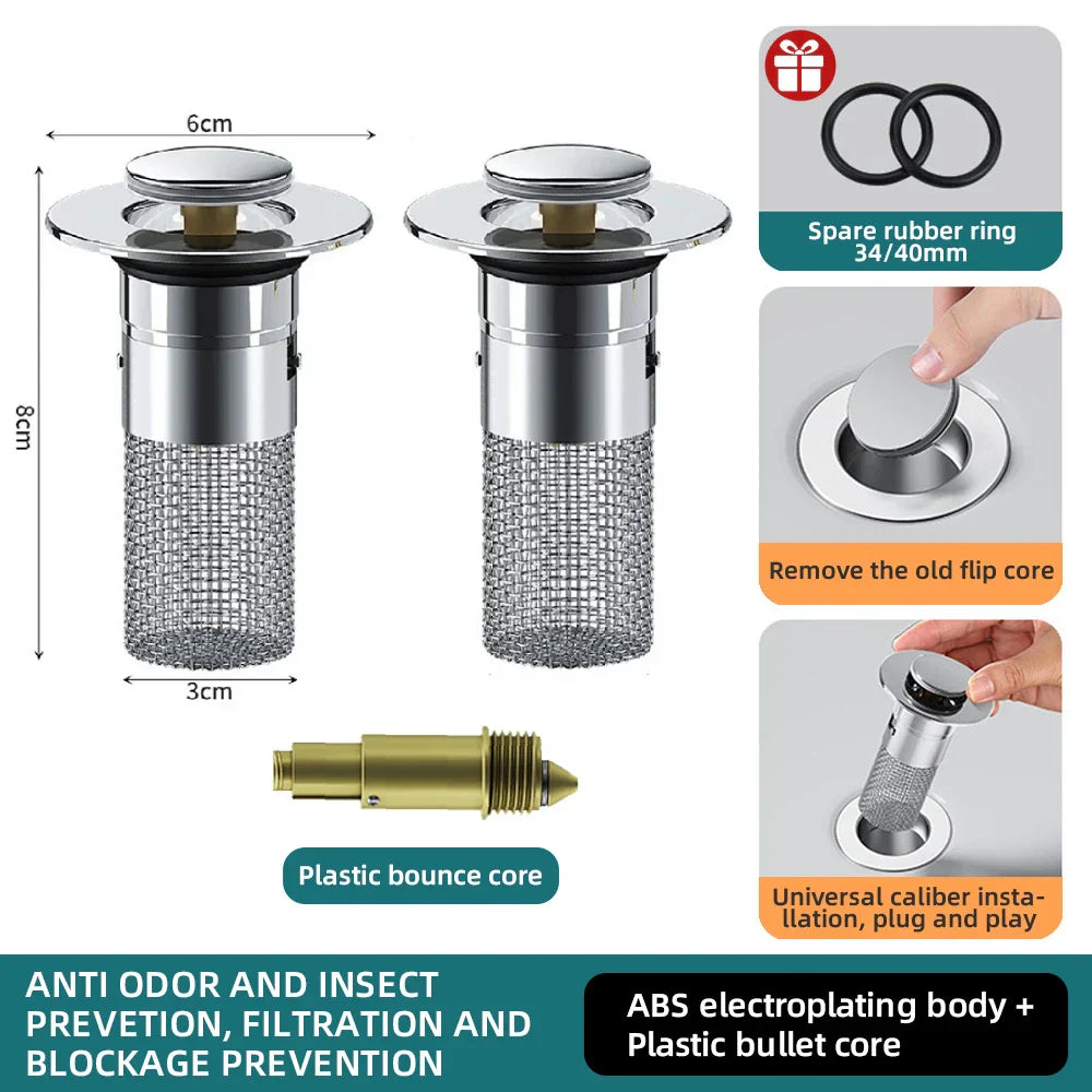 Pop-Up Sink Filter Plug