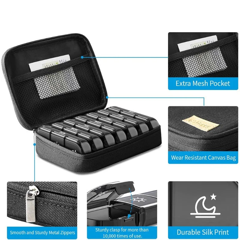 21 Grids Weekly Pill Organizers Moisture-Proof