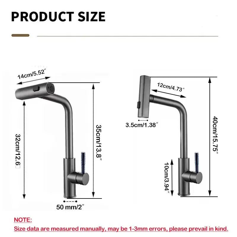 Stainless Steel Pull down Water tap
