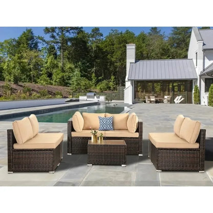 7-piece patio furniture set modular