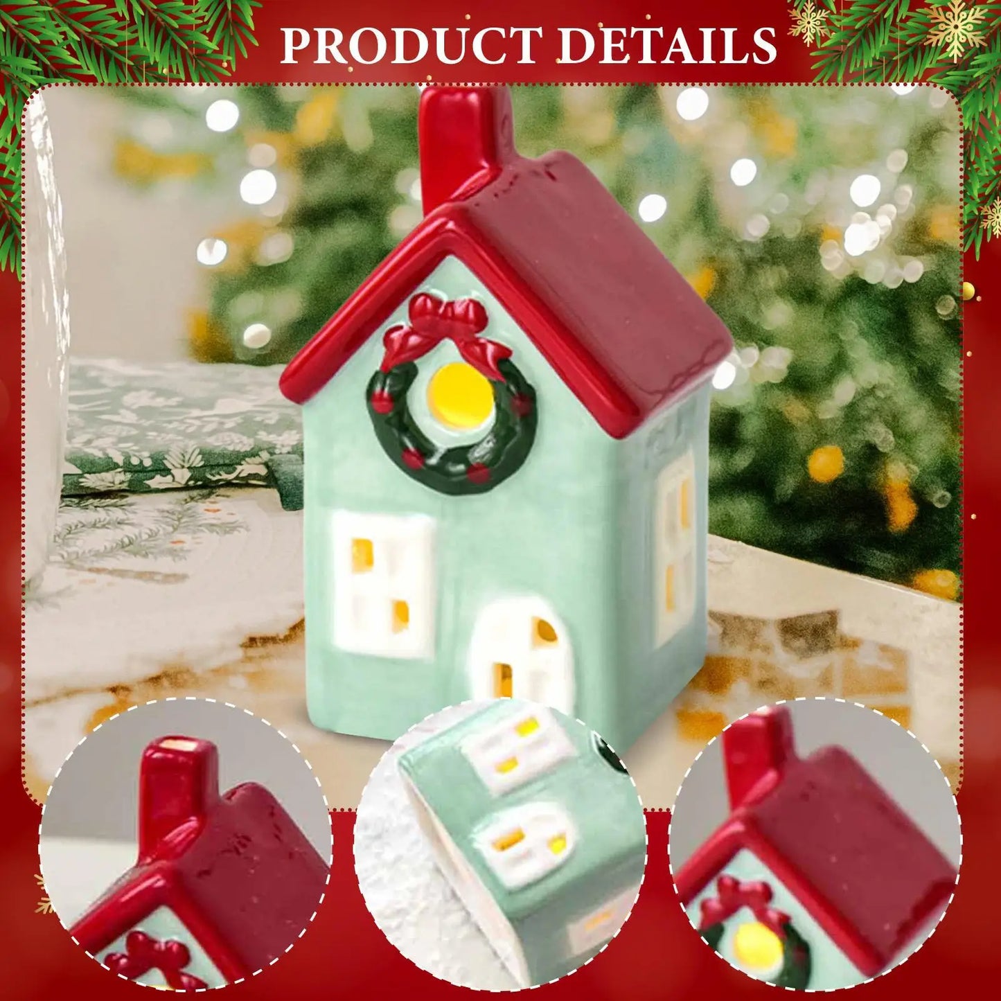 Ceramic Christmas Village House Decoration
