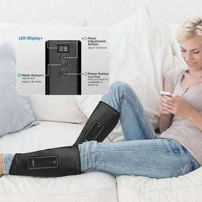 Heated calf pressure massager