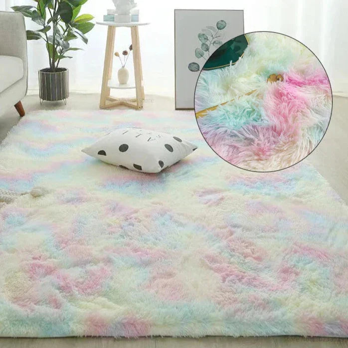 Rainbow Fluffy Carpet
