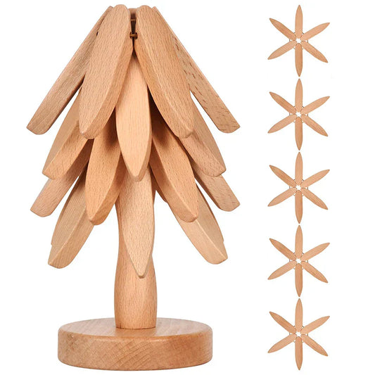 Wooden Tree Shape Pot Coasters - MONLANE