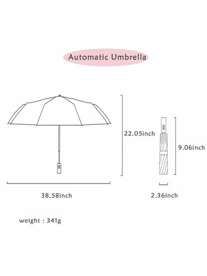 Folding automatic umbrella With sunblock