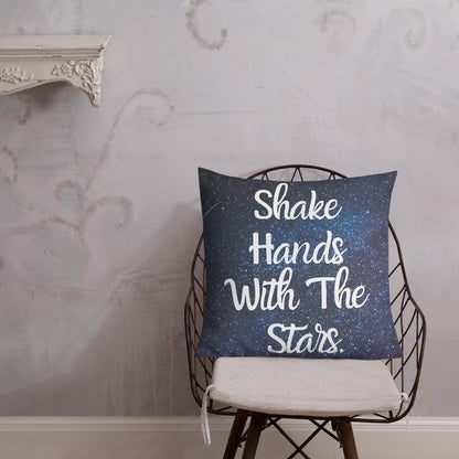 Shake Hands with the Stars Premium Throw Pillow - MONLANE