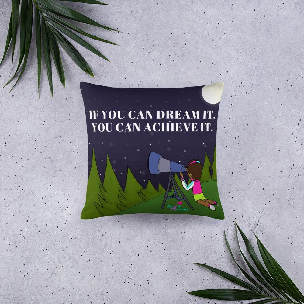 Dream It Achieve It Basic Throw Pillow - MONLANE