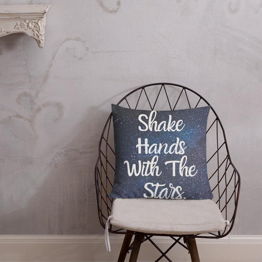 Shake Hands with the Stars Premium Throw Pillow - MONLANE